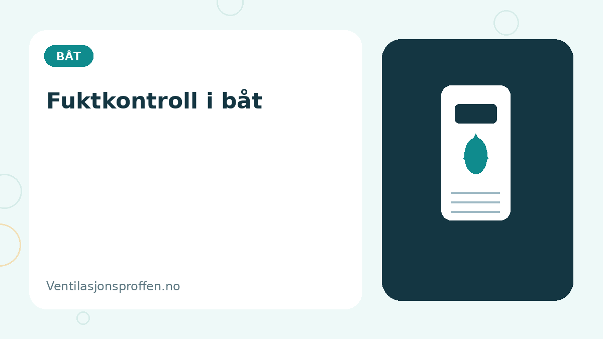 Illustrasjon av fuktkontroll i båt